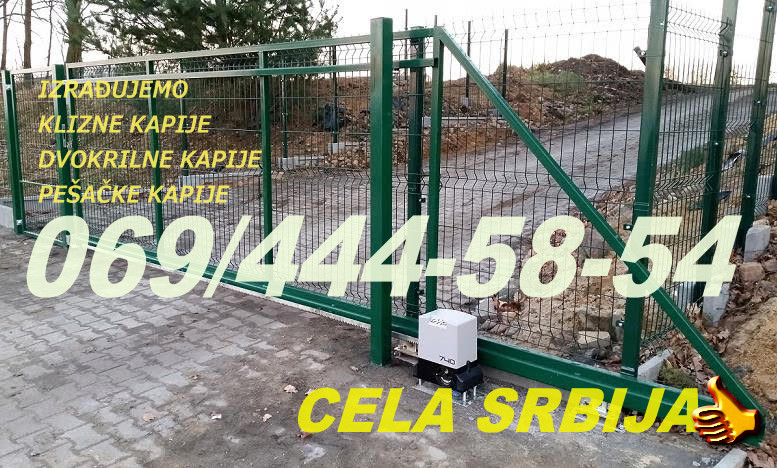 Metalne kapije izrada klizne i pešačke Sa kliznim sistemom ili bez i kliznim ogradama ili metalnim ogradama - sa povoljnom cenom i najeftinije. Izvodimo celoj teritoriji Srbiji . Sa našim radnicima i po sistemu ključ u ruke 069 444 58 54 --- Sl.3